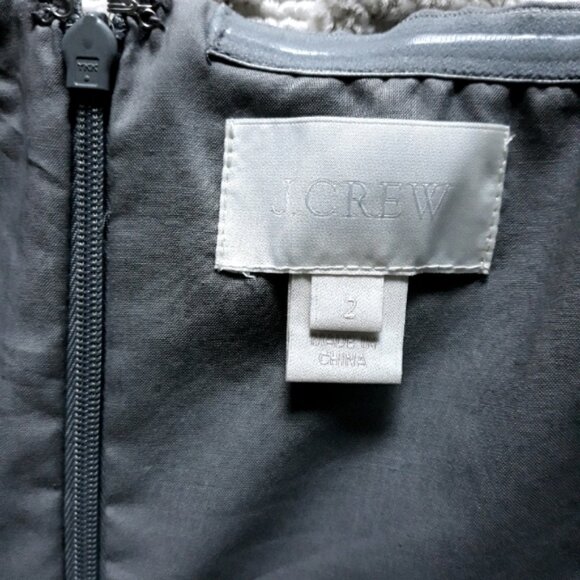 J. Crew Strapless Silk Cocktail Dress, Silver - Picture 8 of 8